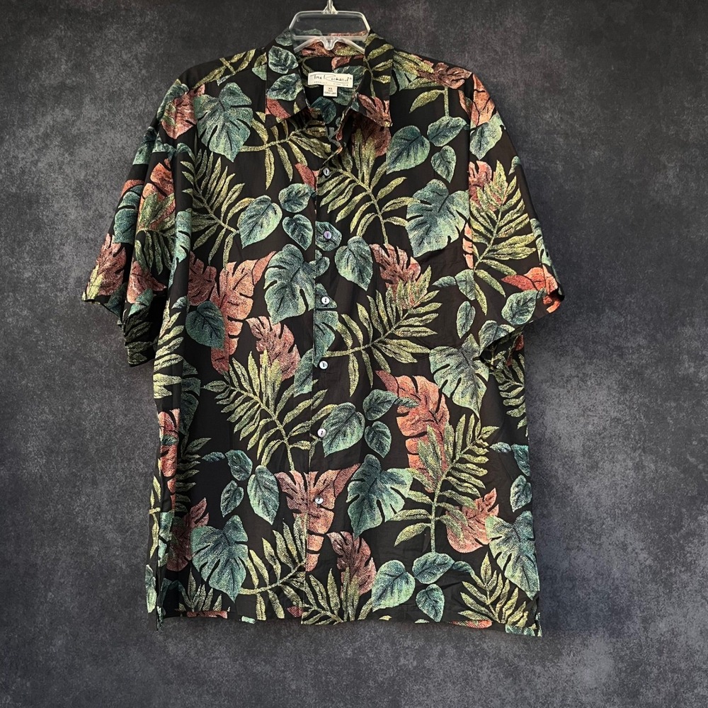 Tori‎ Richard Mens XL 100% Cotton Lawn Tropical Aloha Shirt Made in USA Hawaii